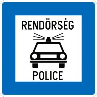 Rendőrség KRESZ közlekedési tábla