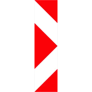 Álló iránytábla (jobbra) KRESZ közlekedési tábla