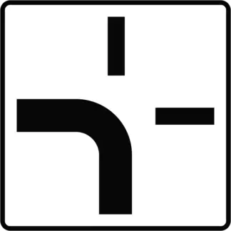 Főútvonal vonalvezetése (1) KRESZ közlekedési tábla