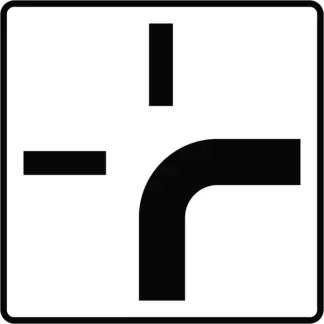 Főútvonal vonalvezetése (3) KRESZ közlekedési tábla