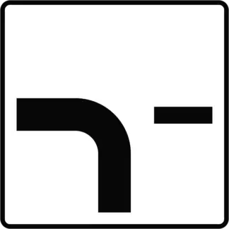 Főútvonal vonalvezetése (5) KRESZ közlekedési tábla