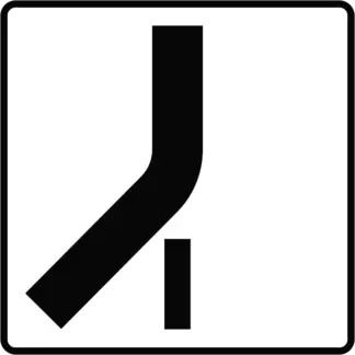 Elsőbbséggel rendelkező út vonalvezetése (3) KRESZ közlekedési tábla