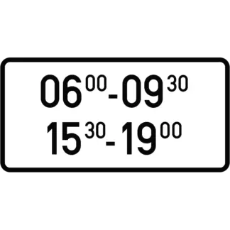 Két időszak KRESZ közlekedési tábla