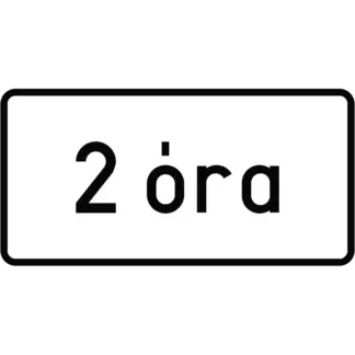 Időtartam KRESZ közlekedési tábla