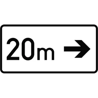 Távolság És Irány KRESZ közlekedési tábla