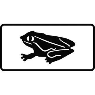 Békák KRESZ közlekedési tábla