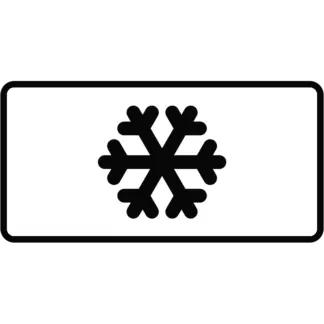 Hóesés KRESZ közlekedési tábla