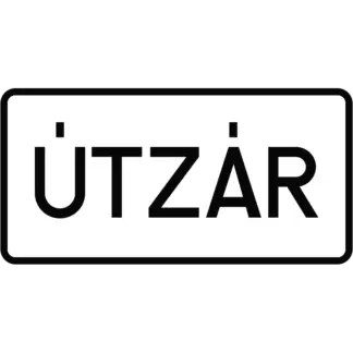 Útzár KRESZ közlekedési tábla