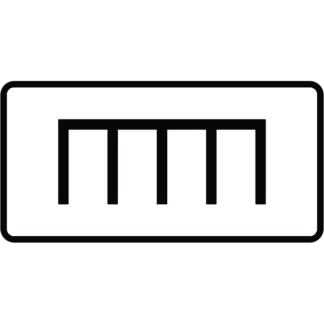 Merőleges felállás KRESZ közlekedési tábla