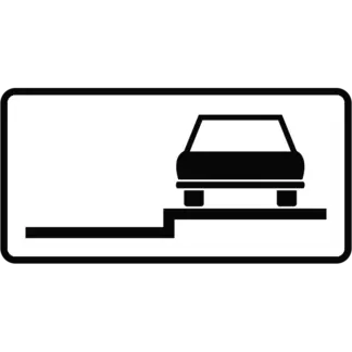 Járdán várakozás teljes felállással (jobb) KRESZ közlekedési tábla