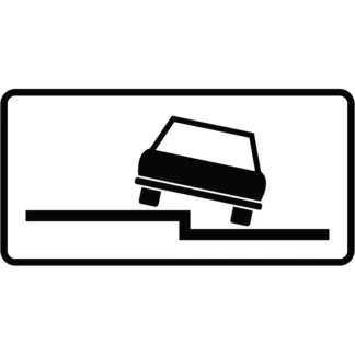 Járdán várakozás félkerékkel (bal) KRESZ közlekedési tábla