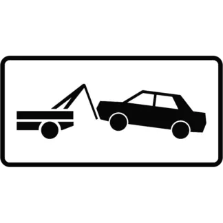 Elszállítás KRESZ közlekedési tábla