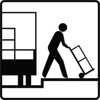 Rakodóterület KRESZ közlekedési tábla