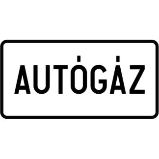 Autógáz KRESZ közlekedési tábla