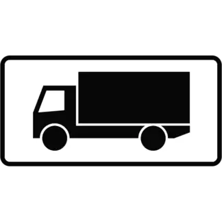 Tehergépkocsik részére KRESZ közlekedési tábla