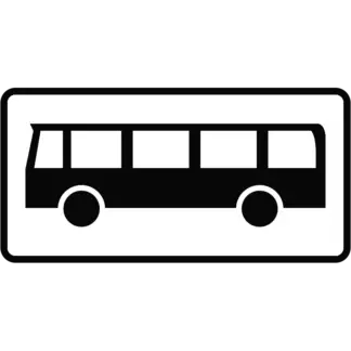 Autóbuszok részére KRESZ közlekedési tábla