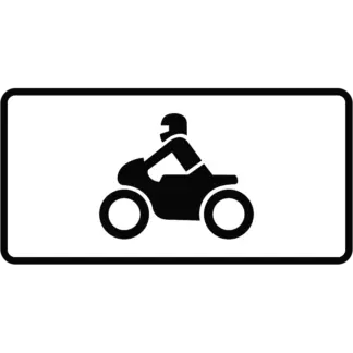 Motorkerékpárok részére KRESZ közlekedési tábla