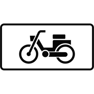 Segédmotoros kerékpárok részére KRESZ közlekedési tábla