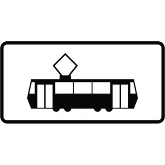 Villamosok részére KRESZ közlekedési tábla