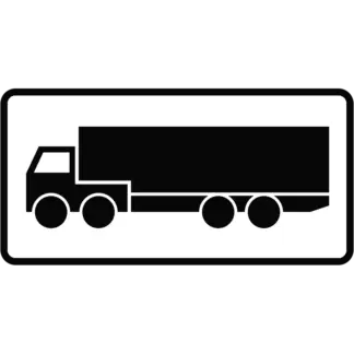 Nyerges vontatók részére KRESZ közlekedési tábla