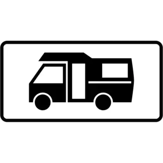Lakóautók részére KRESZ közlekedési tábla