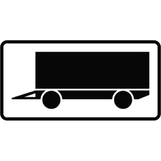 Nehéz pótkocsik részére KRESZ közlekedési tábla