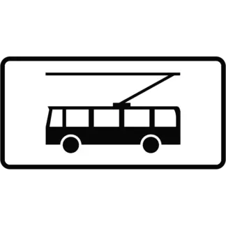 Trolibuszok részére KRESZ közlekedési tábla