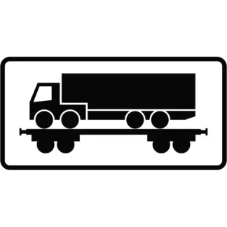 Ro-La (tehergépkocsik vasúti szállítása) KRESZ közlekedési tábla