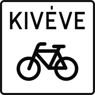 Kivéve kerékpár KRESZ közlekedési tábla