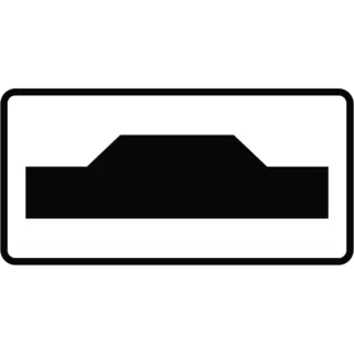 Sebességcsökkentő borda KRESZ közlekedési tábla