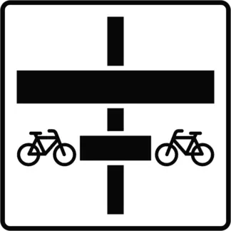 Utat keresztező kerékpárosok elsőbbsége (1) KRESZ közlekedési tábla