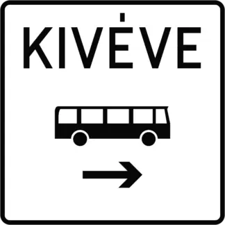Keresztirányban autóbusz-forgalom balról KRESZ közlekedési tábla