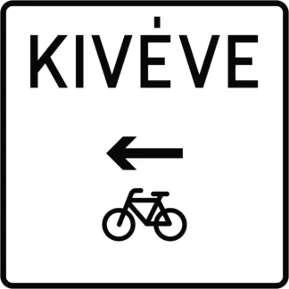 Keresztirányban  kerékpáros-forgalom jobbról KRESZ közlekedési tábla