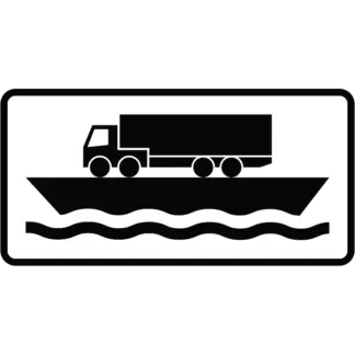 Ro-Ro (tehergépkocsik szállítása hajón) KRESZ közlekedési tábla
