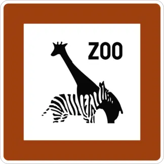 Állatkert KRESZ közlekedési tábla