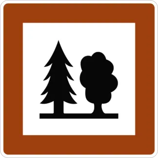 Arborétum KRESZ közlekedési tábla