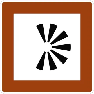 Kilátóhely KRESZ közlekedési tábla