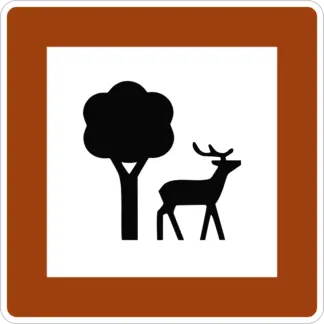 Tájvédelmi Körzet KRESZ közlekedési tábla