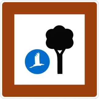 Védett természeti érték KRESZ közlekedési tábla