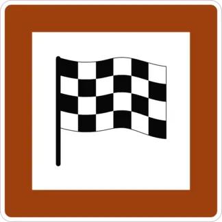 Autó- és motorversenypálya KRESZ közlekedési tábla