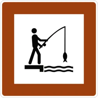 Horgászvíz KRESZ közlekedési tábla