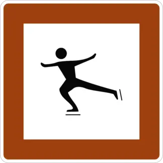 Korcsolyázás KRESZ közlekedési tábla