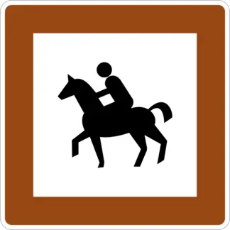 Lovaglás KRESZ közlekedési tábla