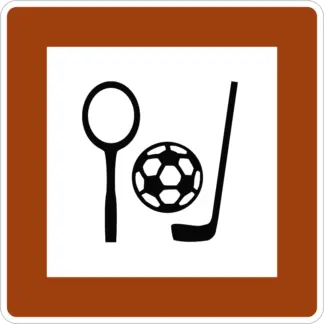 Sportpálya KRESZ közlekedési tábla