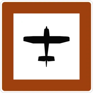 Sportrepülőtér KRESZ közlekedési tábla