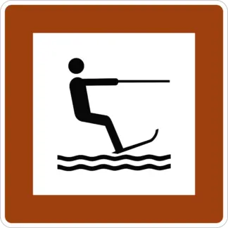Vízisí KRESZ közlekedési tábla