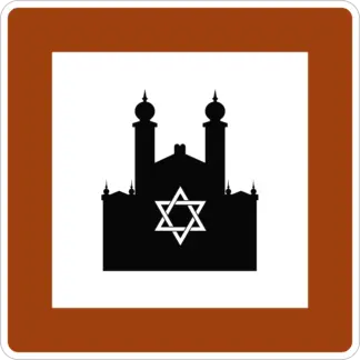 Zsinagóga KRESZ közlekedési tábla