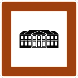 Kastély KRESZ közlekedési tábla