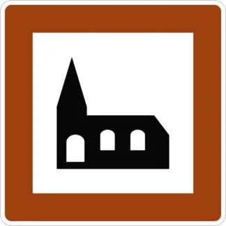 Templom KRESZ közlekedési tábla