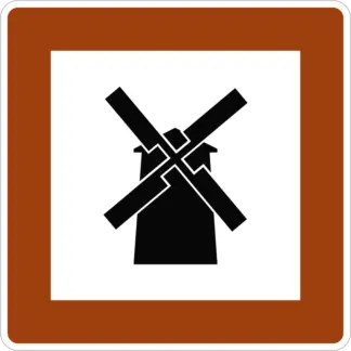 Szélmalom KRESZ közlekedési tábla